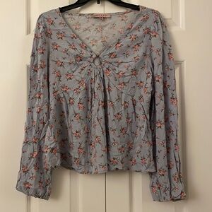 Light blue floral top